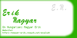 erik magyar business card